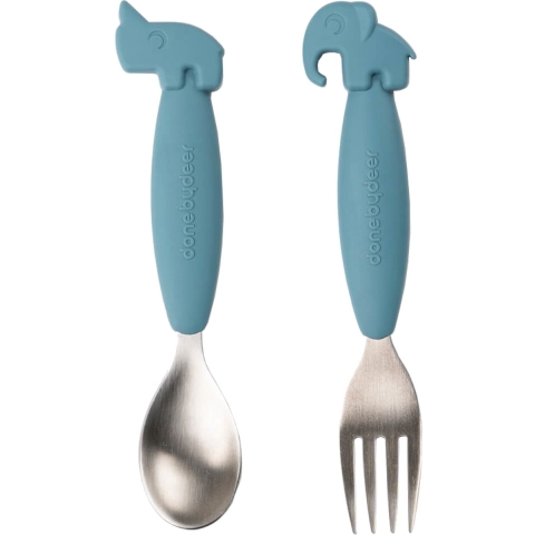 Done by Deer Bestek - 2-pack - Blue - Done by Deer - OneSize - Kinderbestek