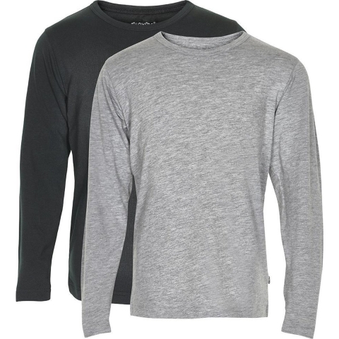 Minymo Blouse - 2-pack - Zwart/Grijs Gevlekt - Minymo - 1½ jaar (86) - Blouse