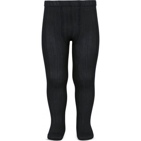 Condor Panty's - Rib - Zwart - Condor - 9-10 jaar (134-140) - Panty's