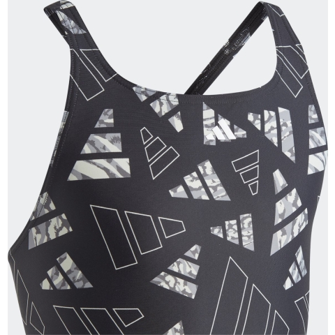 adidas Performance Zwempak - AOP BARS SUIT G - Zwart - adidas Performance - 5 jaar (110) - Badmode