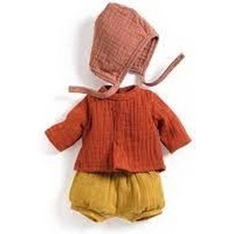 Djeco Poppenkleding - Mandarijn - Oranje/Geel/Roze - Djeco - OneSize - Poppenkleding