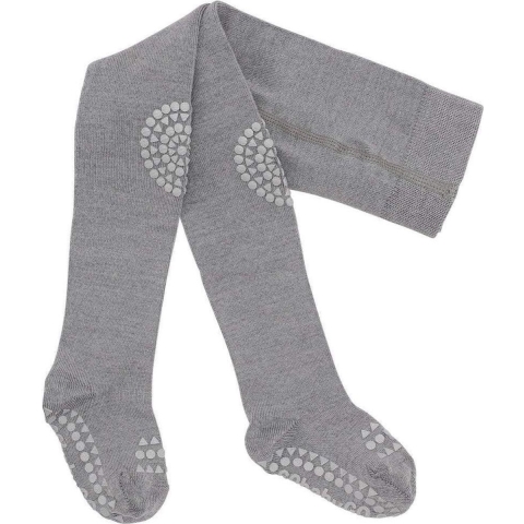 GoBabyGo Anti-lip Panty's - Wol - Grijs Gevlekt - GoBabyGo - 12-18 mnd - Panty's