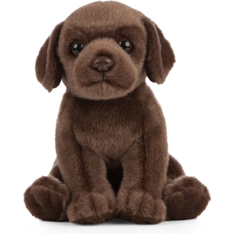 Living Nature Knuffel - 16x8 cm - Labradorpup - Bruin - Living Nature - OneSize - Knuffel