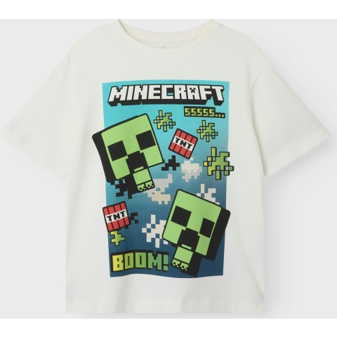 Name It T-Shirt - NkmMus Minecraft - Cloud Danser m. Print - Name It - 7-8 jaar (122-128) - T-Shirt