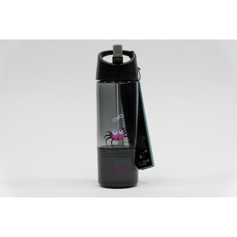 Carl Oscar Drinkfles m. Rietje - 2-in-1 - Grijs m. Spin - Carl Oscar - OneSize - Drinkfles
