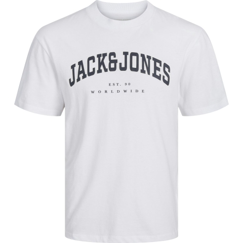Jack & Jones T-Shirt - JjeCaleb - White - Jack & Jones - 10 jaar (140) - T-Shirt