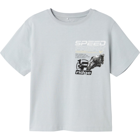 Name It T-Shirt - NkmHold - Pearl Blue - Name It - 7-8 jaar (122-128) - T-Shirt