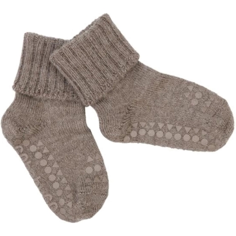 GoBabyGo Sokken - Gebreid - Alpaca - Walnoot - GoBabyGo - 17/19 - Sokken