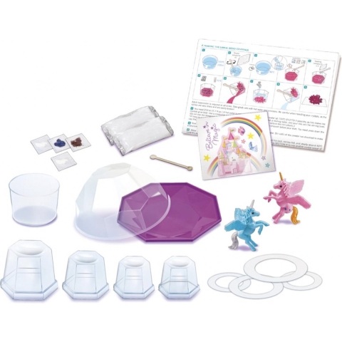 4M Groeiend Kristallen - Magie Eenhoorn - Kristallen terrarium - 4M - OneSize - Creatieve Speelset