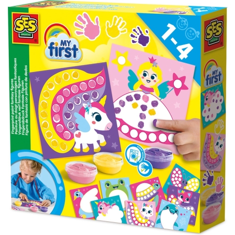 SES Creative Vingerverf - Mijn eerste - Fantasy Speelfiguren - SES Creative - OneSize - Creatieve Speelset