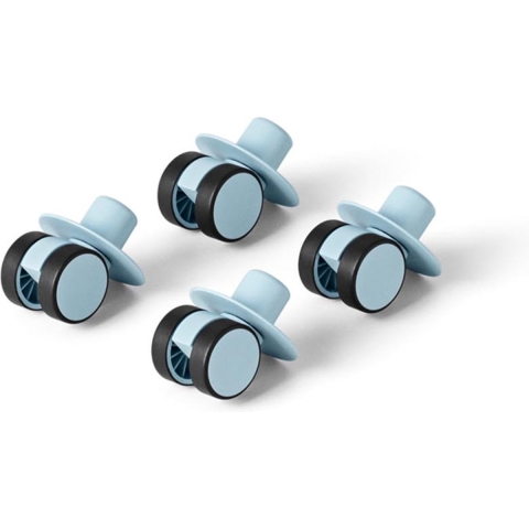 MODU 4x Swirly Wheels - 4-pack - Sky Blue - MODU - OneSize - Activiteitenspeelgoed