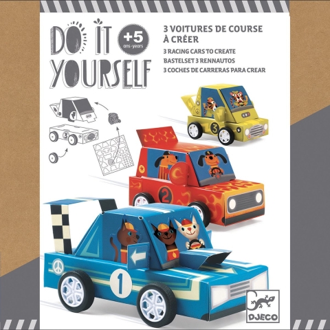 Djeco Creatieve Speelset - Zelfbouw - Auto's - Grand Prijs - Djeco - OneSize - Creatieve Speelset