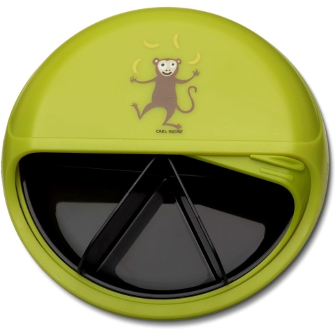 Carl Oscar Snackbox - 15 cm - Limoen Monkey - Carl Oscar - OneSize - Brooddoos