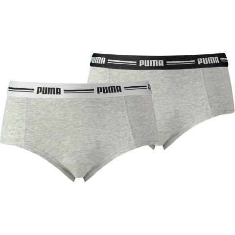 Puma Hipsters - 2-pack - Everyday - Dames - Grijs - Puma - XS - Xtra Small - Hipsters