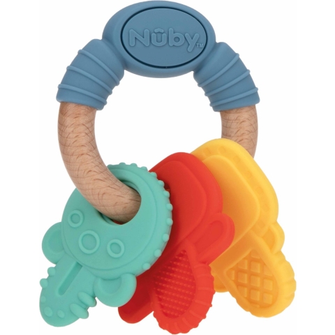 Nuby Bijtring - Hout/Silicone - Nuby - OneSize - Bijtring