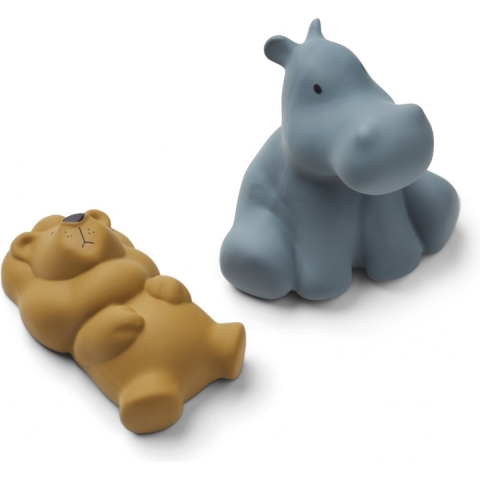 Liewood Badspeelgoed - 2-pack - Vikky - Safari/Whale Blue Mix - Liewood - OneSize - Badspeelgoed