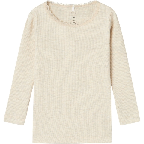 Name It Blouse - Rib - Noos - NmfKab - Peyote Melange - Name It - 2 jaar (92) - Blouse