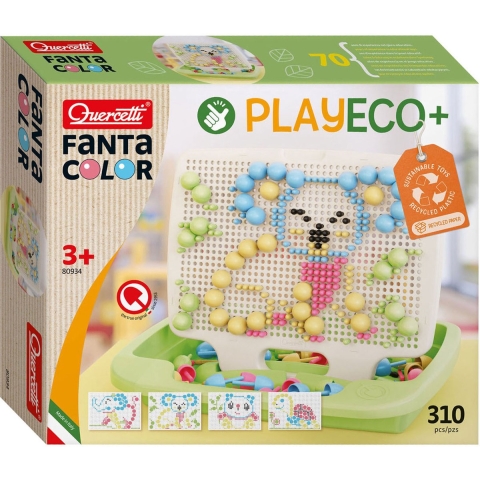 Quercetti Plakmozaïek - Fantacolor PlayEco+ - 310 Onderdelen - 8 - Quercetti - OneSize - Speelgoed