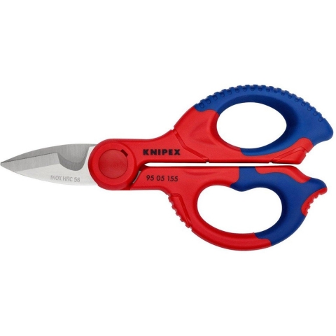 Knipex Elektriciens-/ambachtsschaar | lengte 155 mm 2-componenten mantel | 1 stuk - 95 05 155 SB - 95 05 155 SB