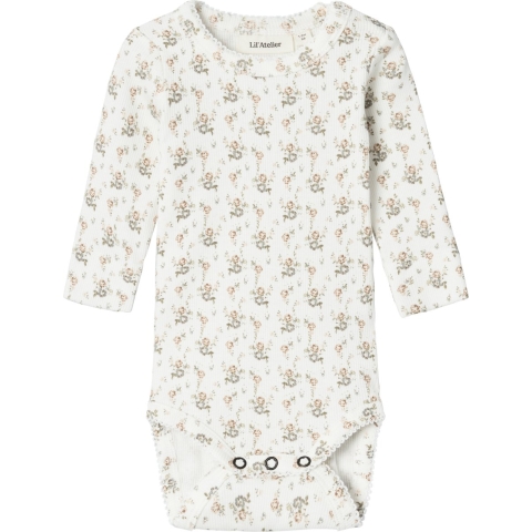 Lil Atelier Romper L/Æ - NbfGago - Kokosmelk - Lil Atelier - 1½ jaar (86) - Romper L/S