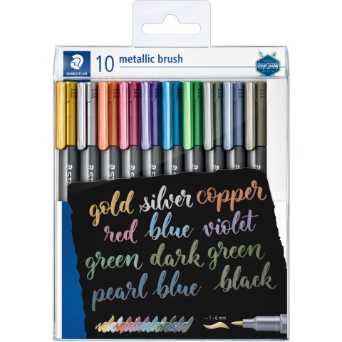 Staedtler Markers - 10 st. - Metallic Calligraphy - 1-6 mm - Staedtler - OneSize - Marker