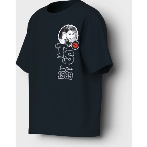 Name It T-Shirt - NkfFeyre - Black - Name It - 7-8 jaar (122-128) - T-Shirt