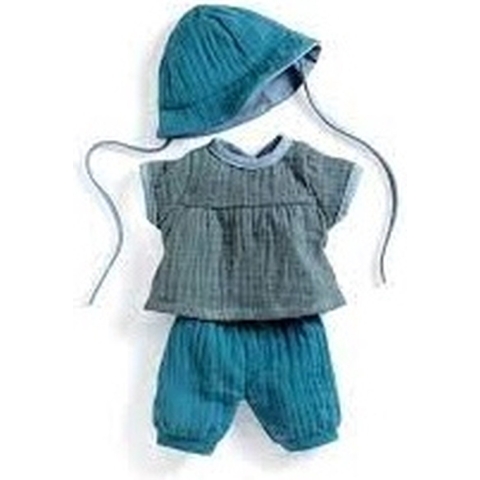 Djeco Poppenkleding - Zomer - Blauw - Djeco - OneSize - Poppenkleding