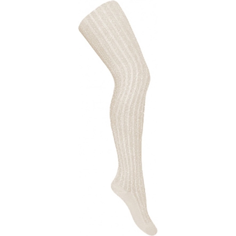 Condor Panty's - Viscose - Rib - Beige m. Glitter - Condor - 9-10 jaar (134-140) - Panty's