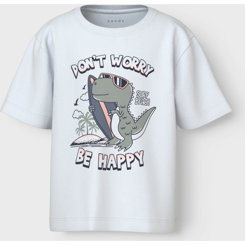 Name It T-Shirt - NmmVagno - 2-pack - Slate Grijs/Bright White - Name It - 7-8 jaar (122-128) - T-Shirt