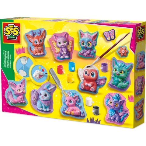 SES Creative - Gieten & Schilderen - Verbeelding Speelfiguren - SES Creative - OneSize - Creatieve Speelset