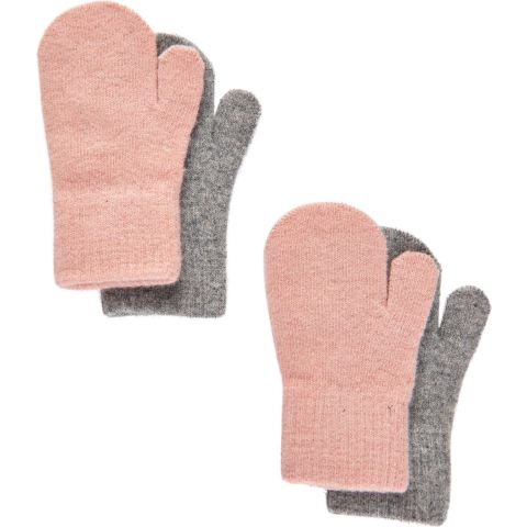 CeLaVi Wanten - Wol/Nylon - 2-pack - Misty Rose/Grijs Gevlekt - CeLaVi - 3-6 jaar (98-116) - Wanten