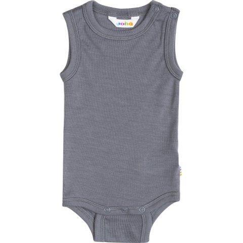 Joha Romper mouwloos - Wol/Zijde - Donkergrijs - Joha - 100 - Romper Mouwloos