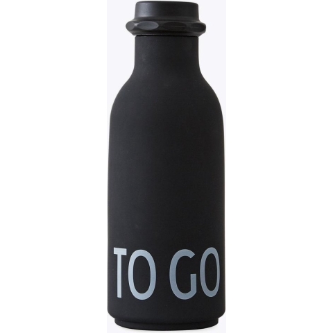 Design Letters Waterflessen - 500 ml - Zwart m. To Go - Design Letters - OneSize - Drinkfles