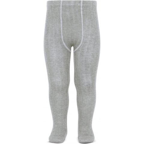 Condor Panty's - Rib - Grijs Gevlekt - Condor - 0-3 mnd - Panty's