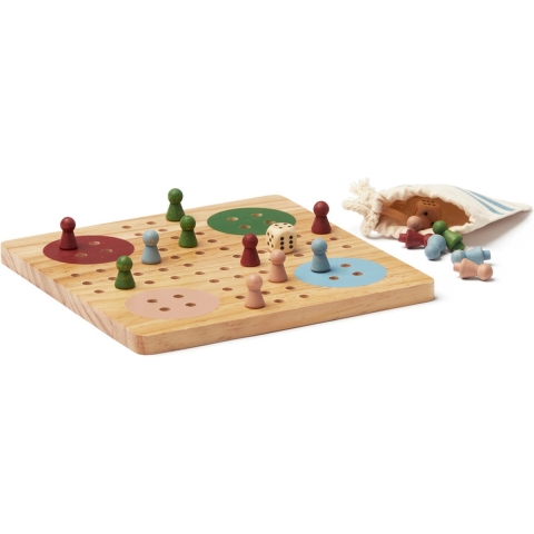 Kids Concept Bordspel - Ludo - Carl Larsson - Hout - Kids Concept - OneSize - Bordspel