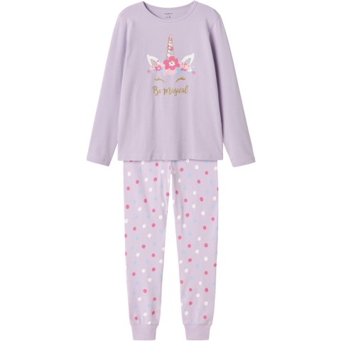 Name It Pyjama set - NkfNightset - Noos - Pastel Lila - Name It - 1½-2 jaar (86-92) - Pyjama - Tweedelig