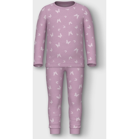 Name It Pyjama set - Noos - Rib - NmfNachtset - Roze Lavender - Name It - 1½-2 jaar (86-92) - Pyjama - Tweedelig
