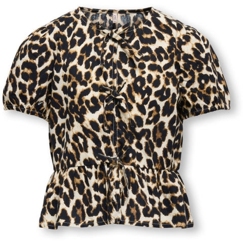 Kids Only Overhemd s/s - Noos - KogClara - Black/Met Clara Leo - Kids Only - 13 jaar (158) - Hemd S/S
