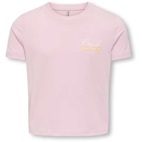 Kids Only T-Shirt - KogAnnbell Sun Life - Roze lepelbi/Oranje - Kids Only - 7-8 jaar (122-128) - T-Shirt