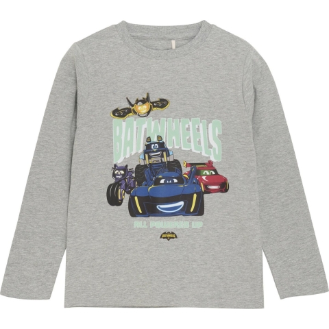 Minymo Blouse - Batwheels - Grey Melange - Minymo - 7 jaar (122) - Blouse