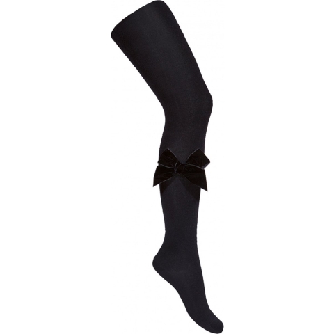 Condor Panty's m. Velours Strik - Zwart - Condor - 3-4 jaar (98-104) - Panty's