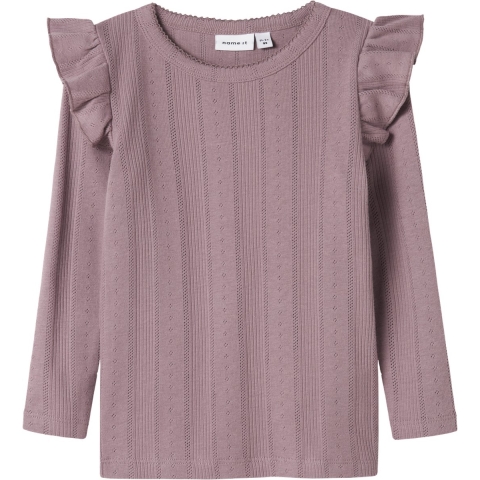 Name It Blouse - Noos - NmfJulia - Elderberry m. Pointelle - Name It - 6 jaar (116) - Blouse