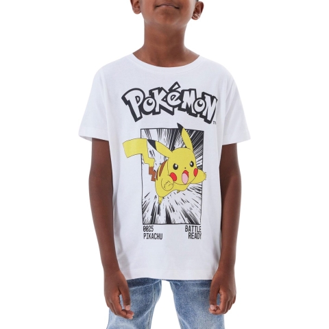 Name It T-Shirt - NkmNoisi Pokémon - Noos - Bright White - Name It - 13-14 jaar (158-164) - T-Shirt