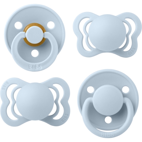 BIBS Spenen - Try-it-collectie - 4-pack - Maat 1 - Baby Blue - BIBS - OneSize - Speen