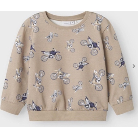 Name It Sweatshirt - NmmTrille - Puur kasjmier m. Motor - Name It - 2 jaar (92) - Sweatshirt