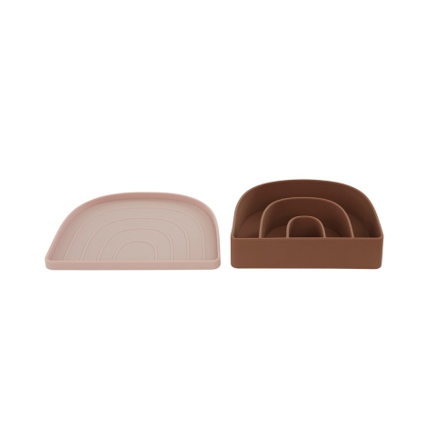 OYOY Borden & Kom - Silicone - Rainbow - Rose/Fudge - OYOY - OneSize - Borden