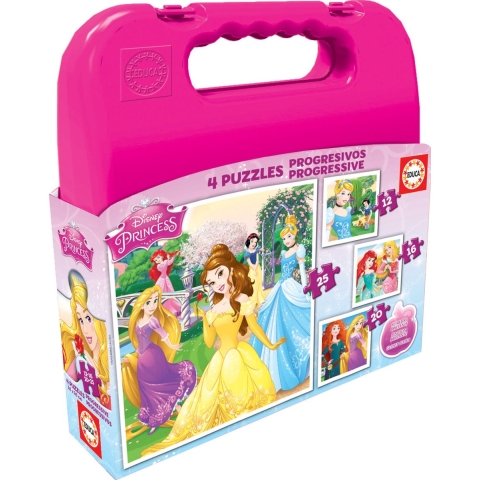 Educa Puzzel - 4 verschillende - Disney Princess - Educa - OneSize - Puzzel