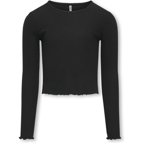 Kids Only Blouse - Rib - KogNella - Noos - Zwart - Kids Only - 11-12 jaar (146-152) - Blouse