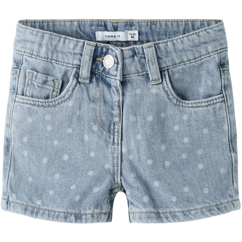 Name It Shorts - NmfRose - Light Blue Denim/Dots - Name It - 2 jaar (92) - Shorts