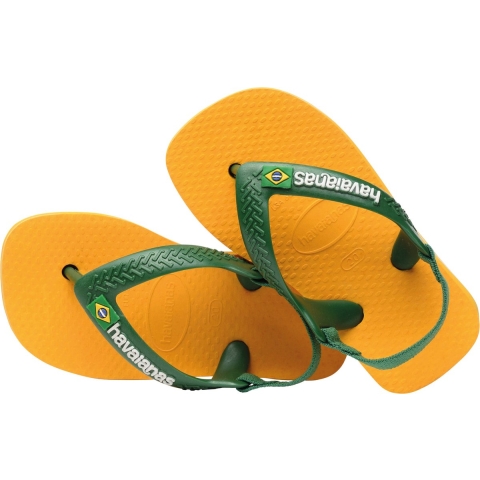 Havaianas Slippers - Baby Brazilië Logo II - Pop Yellow/Amazone - Havaianas - 21 - Slippers